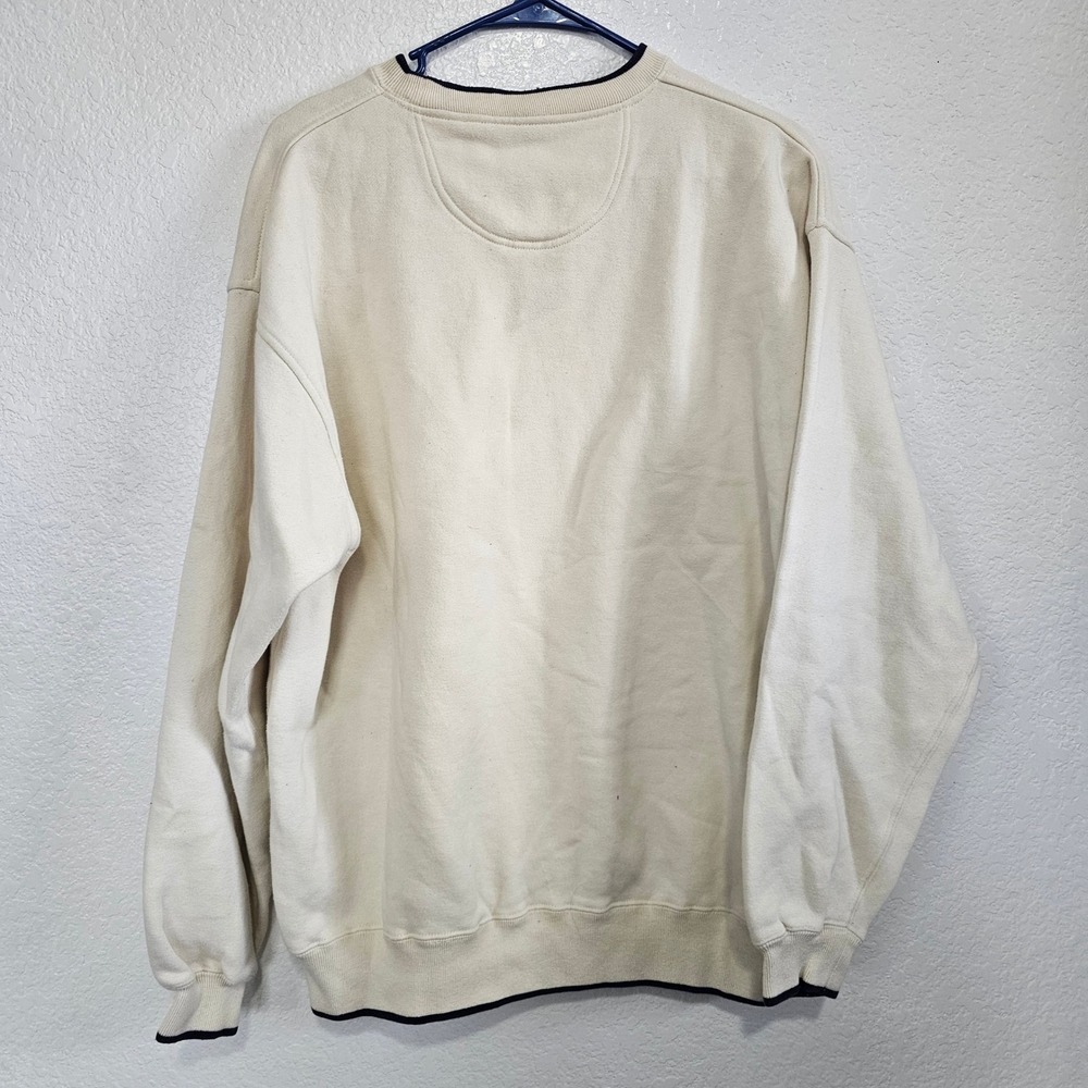 Vintage C&B Sport Croft & Barrow Mens Large Cream Embroidered Golf Sweatshirt - Picture 4 of 4